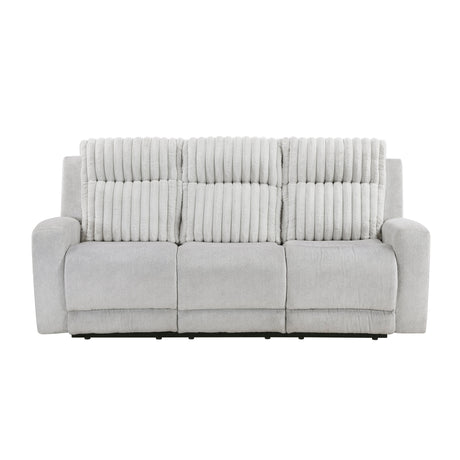 Benton Light Gray 2-Piece Double Reclining Set by Homelegance at Eve Furniture