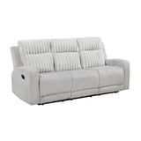 Benton Light Gray 2-Piece Double Reclining Set by Homelegance at Eve Furniture