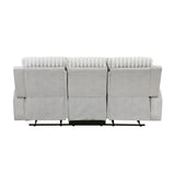 Benton Light Gray 2-Piece Double Reclining Set by Homelegance at Eve Furniture