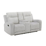 Benton Light Gray 2-Piece Double Reclining Set by Homelegance at Eve Furniture