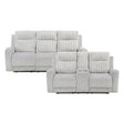 Benton Light Gray 2-Piece Double Reclining Set by Homelegance at Eve Furniture