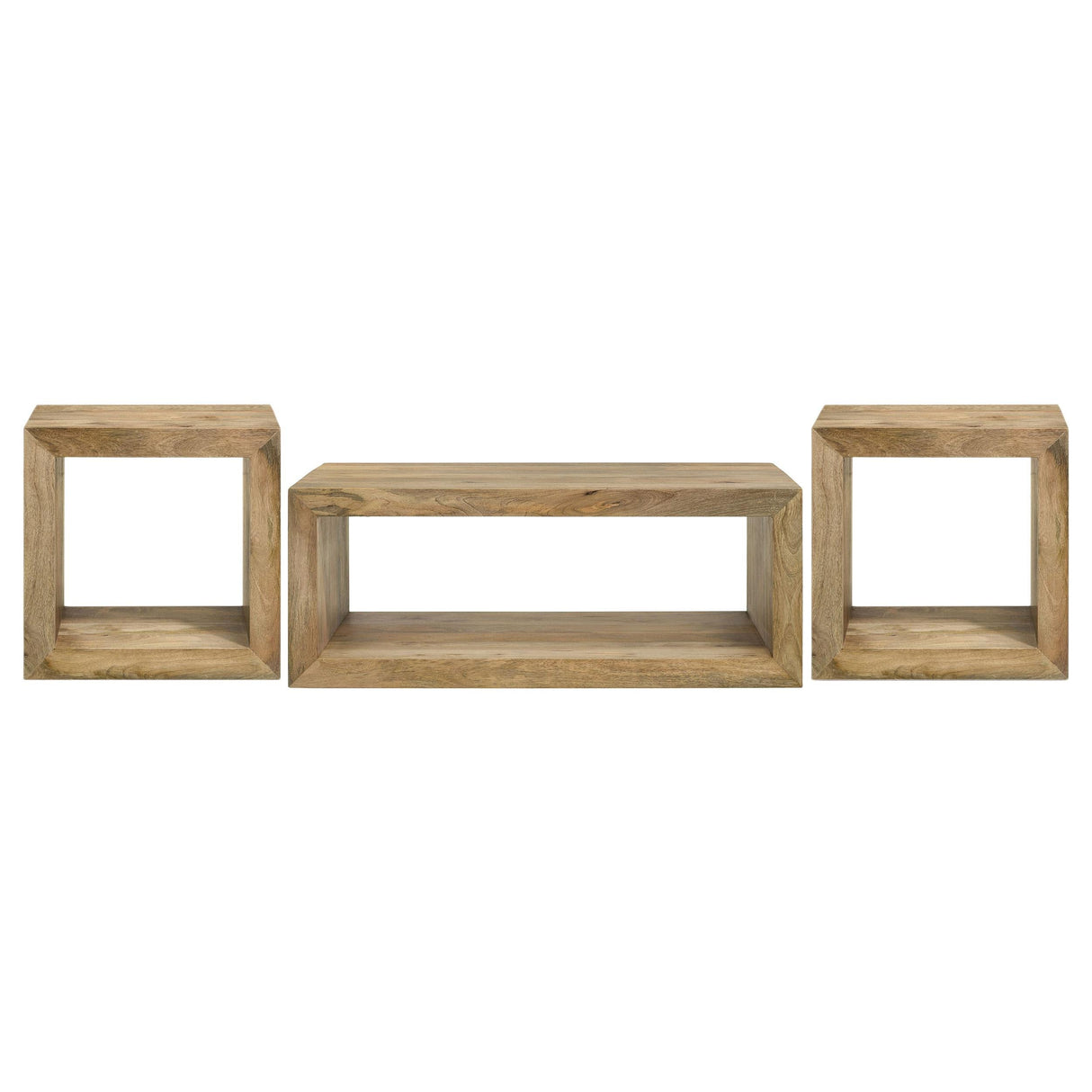 Benton Natural 3-Piece Solid Mango Coffee and End Table Set by Coaster at Eve Furniture