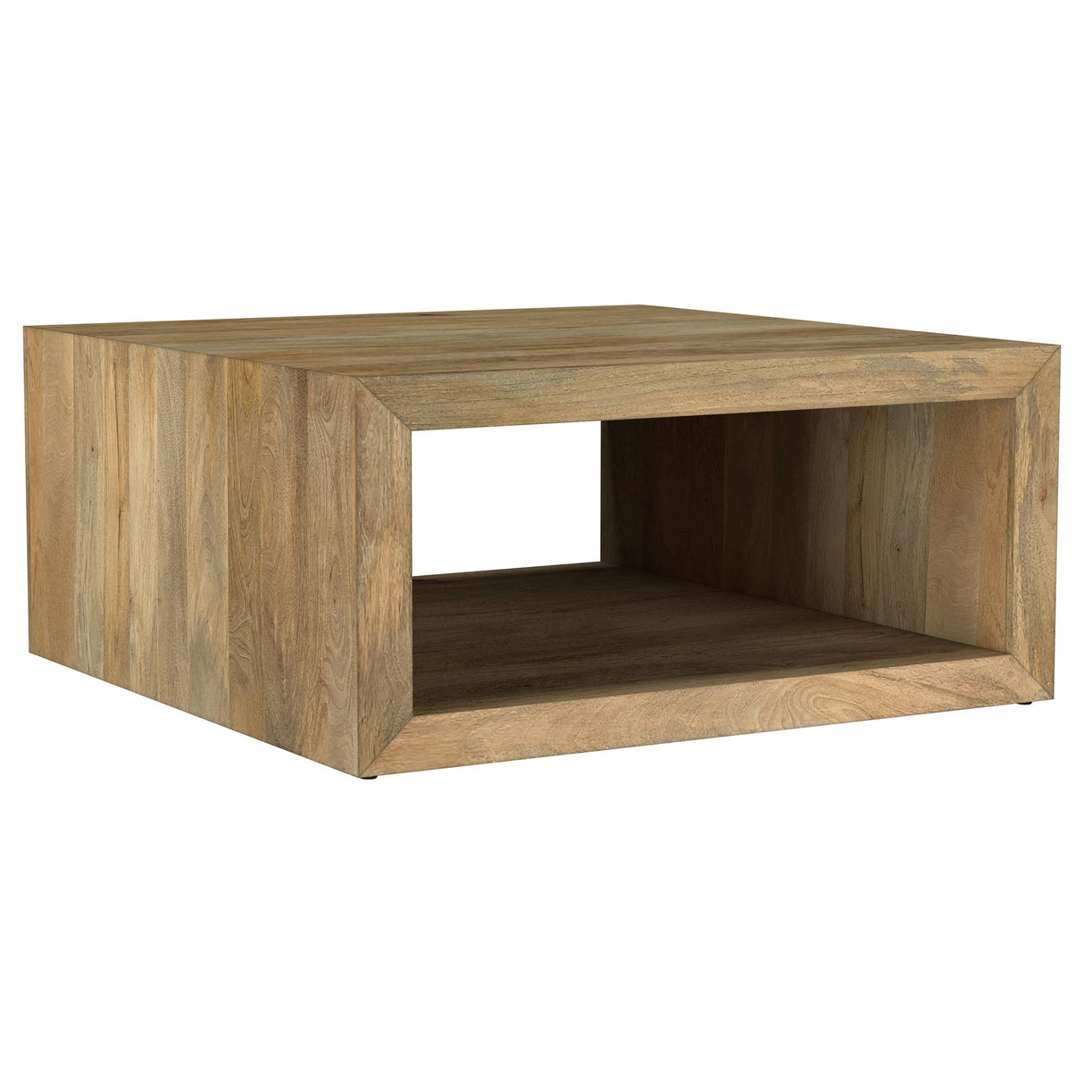 Benton Natural Square Solid Mango Wood Coffee Table by Coaster at Eve Furniture