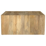 Benton Natural Square Solid Mango Wood Coffee Table by Coaster at Eve Furniture