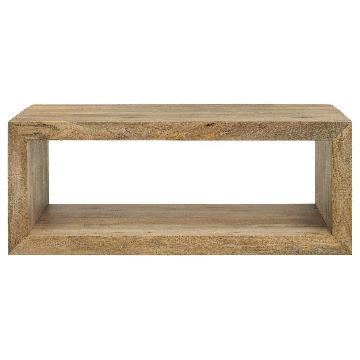 Benton Rectangular Solid Wood Coffee Table Natural by Coaster at Eve Furniture