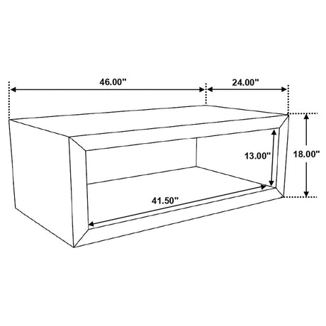 Benton Rectangular Solid Wood Coffee Table Natural by Coaster at Eve Furniture