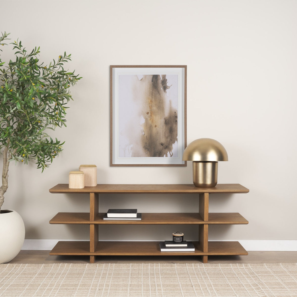 Benton White-Washed Wood w/ Brass Handle Decorative Box Set by Mercana at Eve Furniture