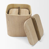 Benton White-Washed Wood w/ Brass Handle Decorative Box Set by Mercana at Eve Furniture