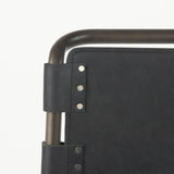 Berbick 21L x 25W x 38H Black Leather W/ Iron Frame Counter Stool by Mercana at Eve Furniture