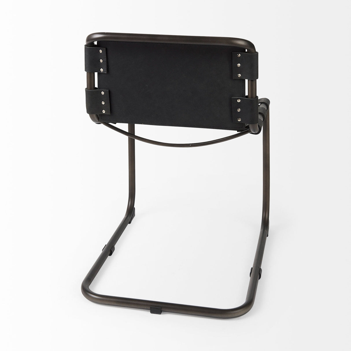 Berbick 33" Total Height Black Leather w/ Iron Frame Dining Chair by Mercana at Eve Furniture