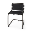 Berbick 33" Total Height Black Leather w/ Iron Frame Dining Chair by Mercana at Eve Furniture