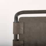 Berbick 33" Total Height Brown/Gray Suede w/ Iron Frame Dining Chair by Mercana at Eve Furniture