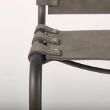 Berbick 33" Total Height Brown/Gray Suede w/ Iron Frame Dining Chair by Mercana at Eve Furniture