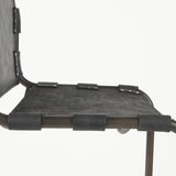 Berbick 43" Total Height Black Leather w/ Iron Frame Bar Stool by Mercana at Eve Furniture