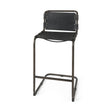 Berbick 43" Total Height Black Leather w/ Iron Frame Bar Stool by Mercana at Eve Furniture