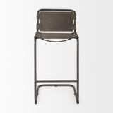 Berbick 43" Total Height Brown/Gray Suede w/ Iron Frame Bar Stool by Mercana at Eve Furniture