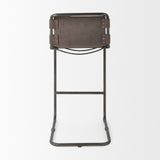 Berbick 43" Total Height Brown/Gray Suede w/ Iron Frame Bar Stool by Mercana at Eve Furniture