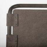 Berbick 43" Total Height Brown/Gray Suede w/ Iron Frame Bar Stool by Mercana at Eve Furniture