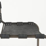 Berbick Black Leather W/ Iron Frame Counter Stool by Mercana at Eve Furniture