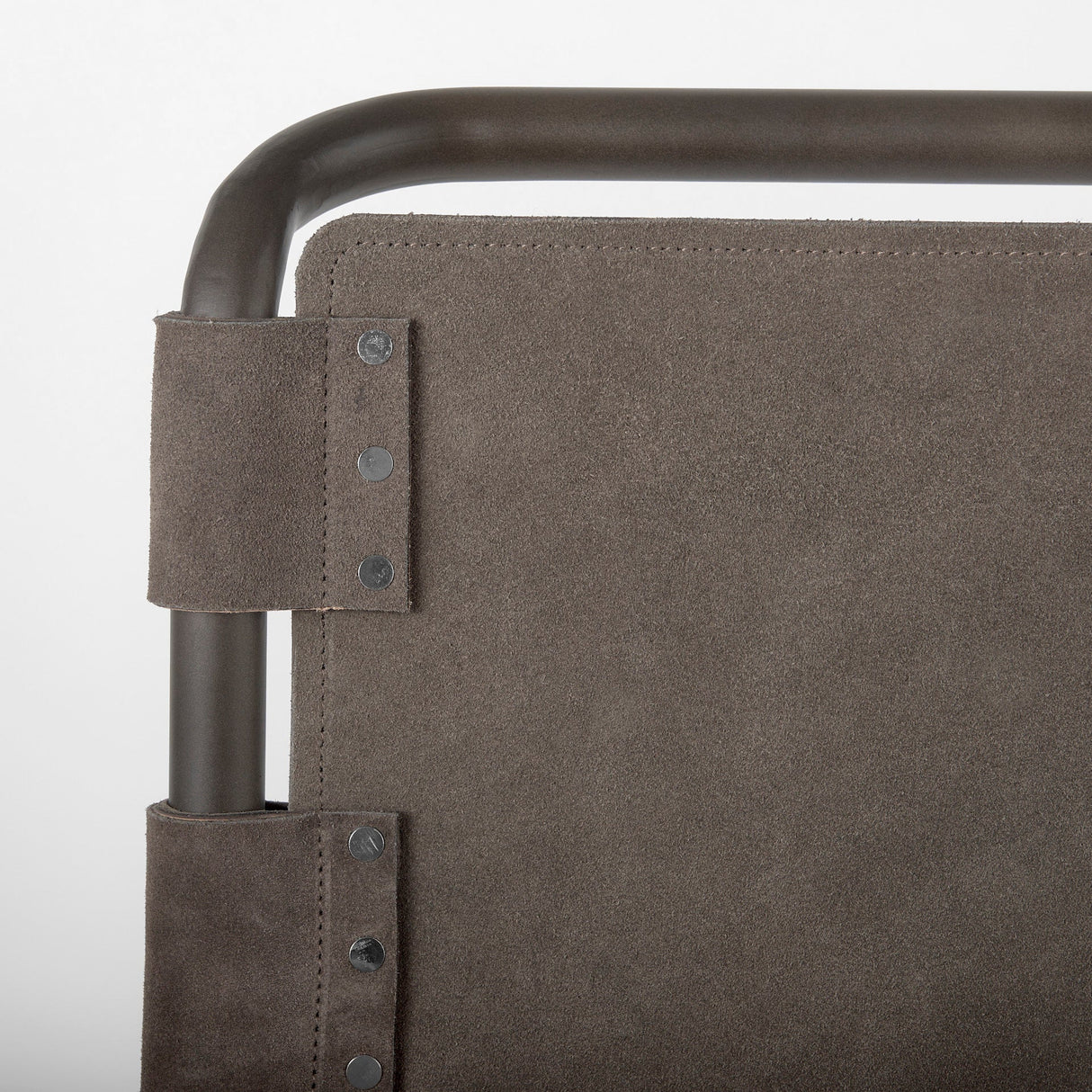 Berbick Brown/Gray Suede w/ Iron Frame Bar Stool by Mercana at Eve Furniture