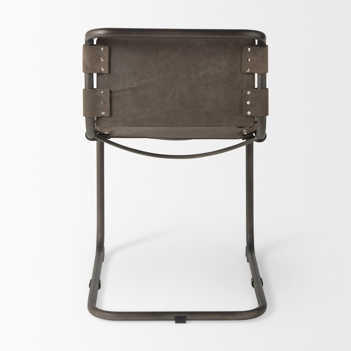 Berbick Brown/Gray Suede w/ Iron Frame Dining Chair by Mercana at Eve Furniture