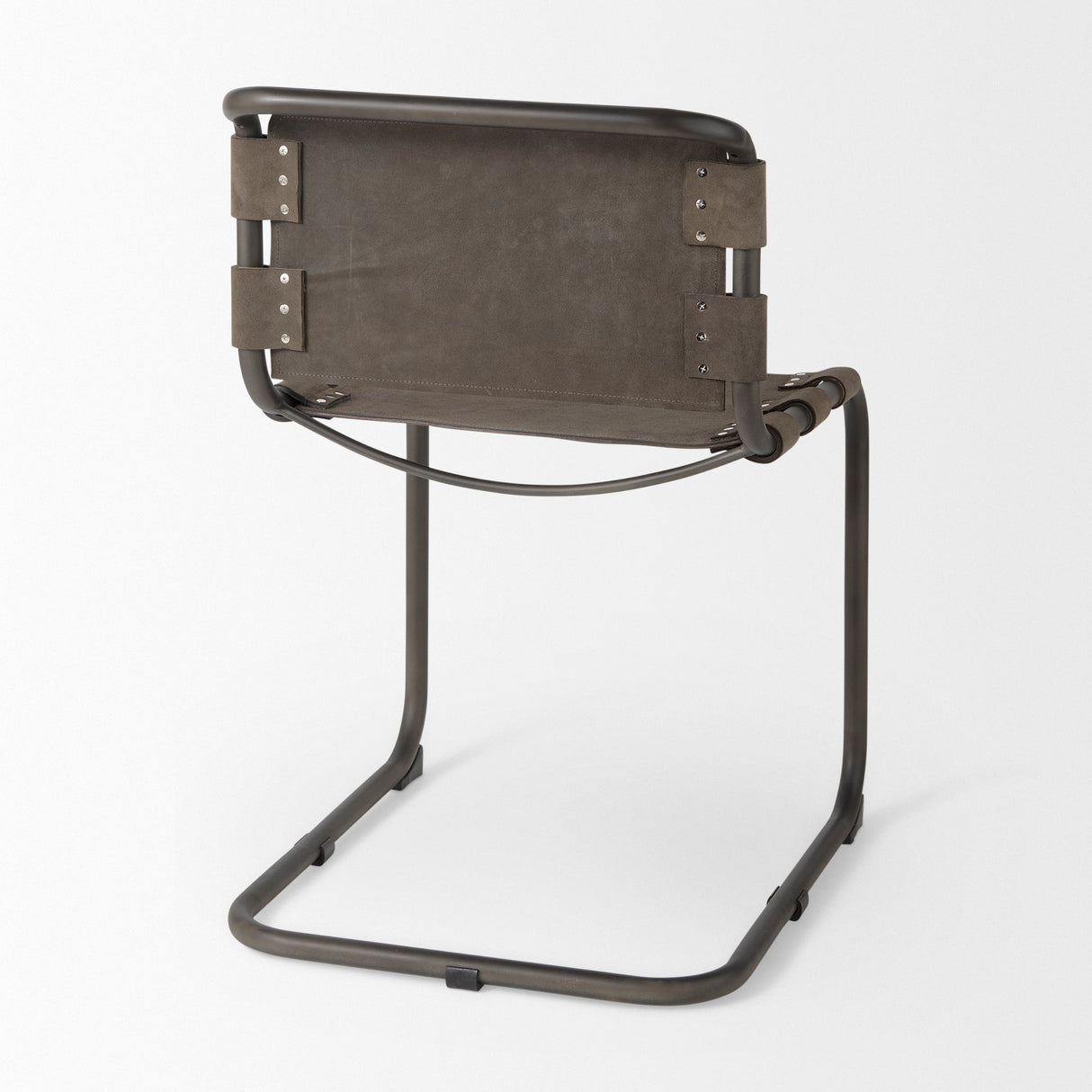 Berbick Brown/Gray Suede w/ Iron Frame Dining Chair by Mercana at Eve Furniture