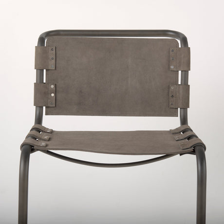 Berbick Brown/Gray Suede w/ Iron Frame Dining Chair by Mercana at Eve Furniture
