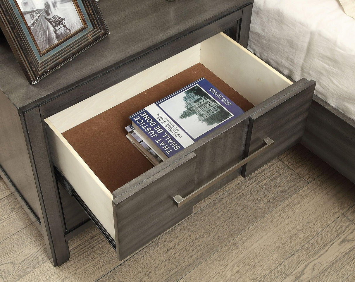 Berenice Gray Night Stand by Furniture of America at Eve Furniture