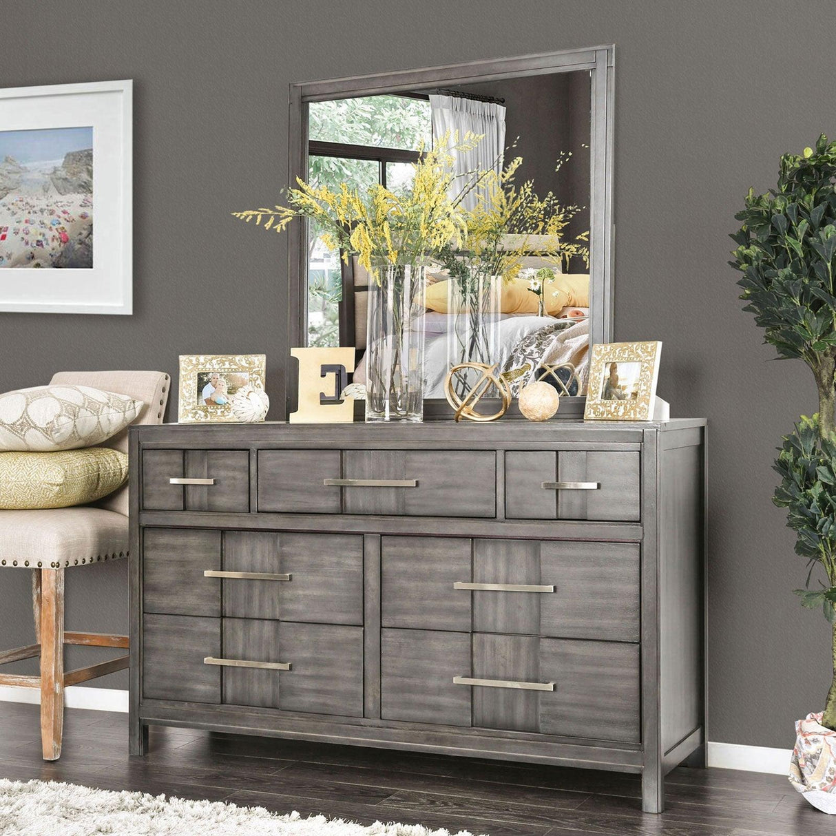 Berenice Gray Dresser by Furniture of America at Eve Furniture