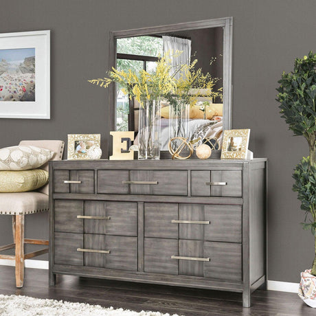 Berenice Gray Mirror by Furniture of America at Eve Furniture