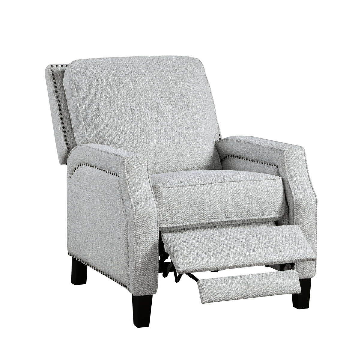 Berenson Gray Push Back Reclining Chair by Homelegance at Eve Furniture