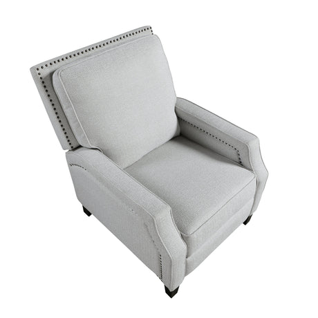 Berenson Gray Push Back Reclining Chair by Homelegance at Eve Furniture