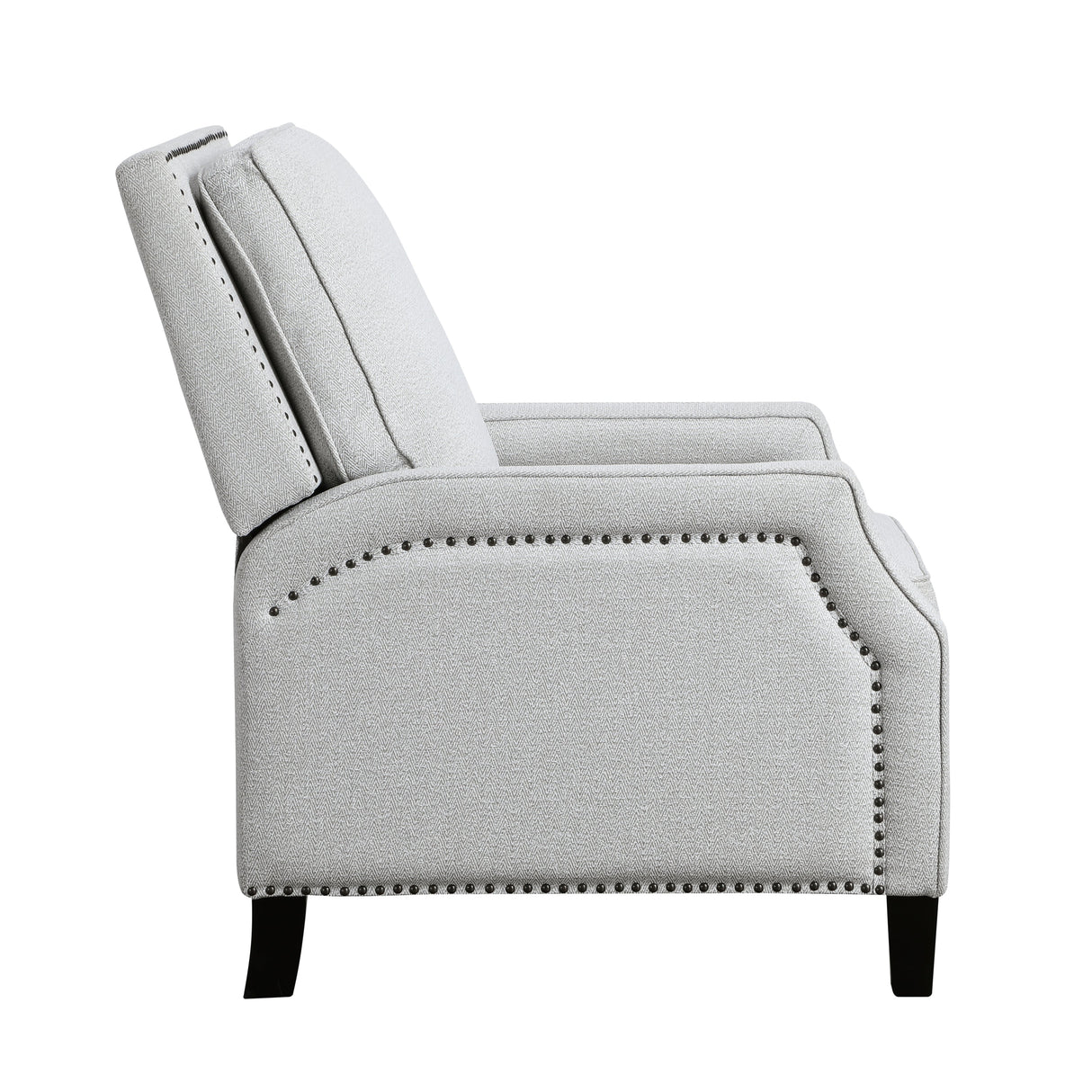 Berenson Gray Push Back Reclining Chair by Homelegance at Eve Furniture