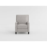 Berenson Off-white/Black Plaid Pattern Push Back Reclining Chair