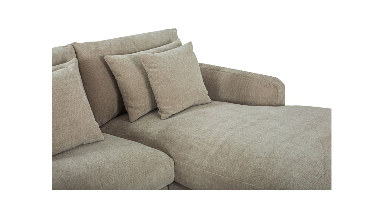 Berga Sectional Pebble by Moe's Home at Eve Furniture