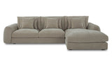 Berga Sectional Pebble by Moe's Home at Eve Furniture