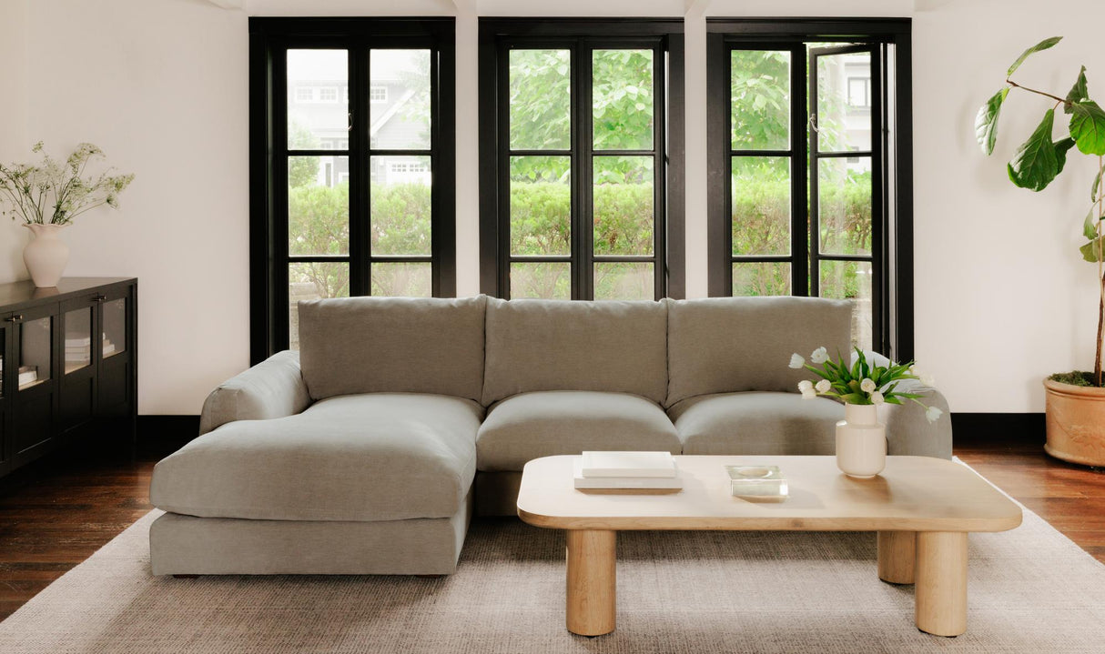 Berga Sectional Pebble by Moe's Home at Eve Furniture