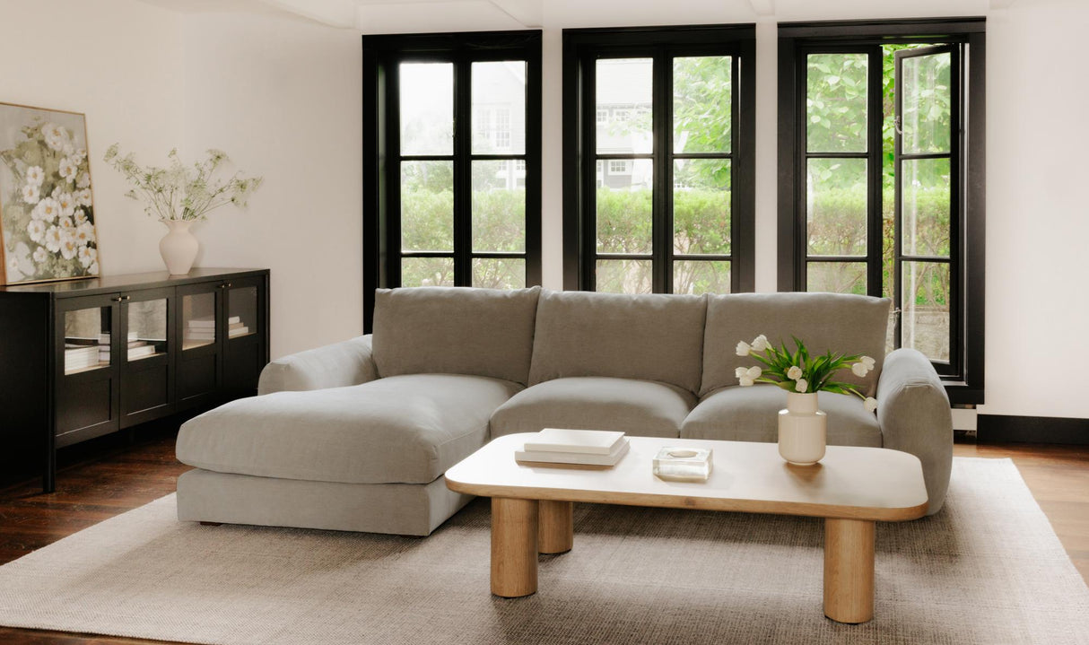 Berga Sectional Pebble by Moe's Home at Eve Furniture