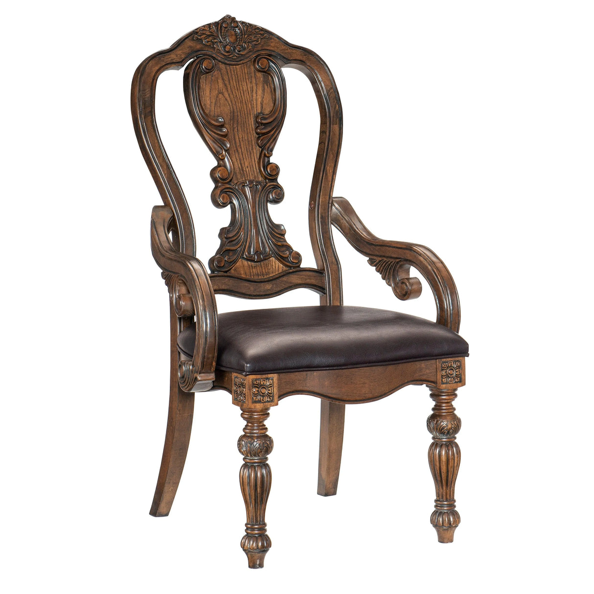 Bergen Dark Oak Arm Chair, Set of 2 by Homelegance at Eve Furniture
