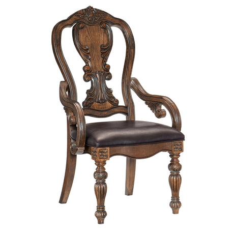 Bergen Dark Oak Arm Chair, Set of 2 by Homelegance at Eve Furniture