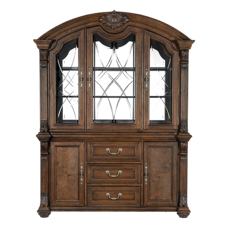 Bergen Dark Oak Buffet & Hutch by Homelegance at Eve Furniture
