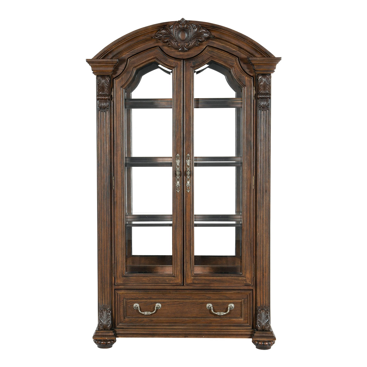 Bergen Dark Oak Curio by Homelegance at Eve Furniture
