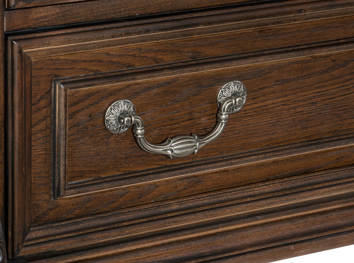 Bergen Dark Oak Curio by Homelegance at Eve Furniture