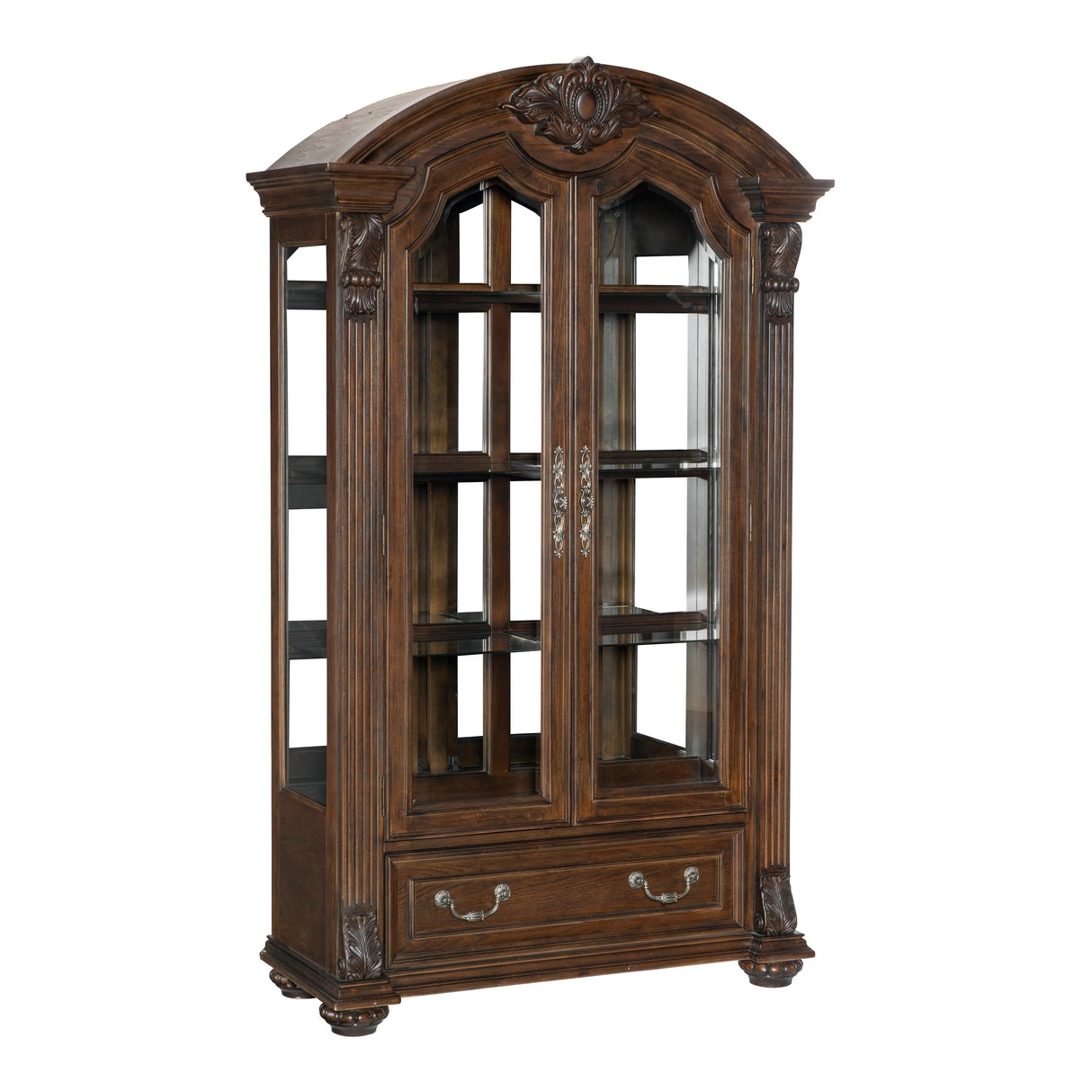 Bergen Dark Oak Curio by Homelegance at Eve Furniture