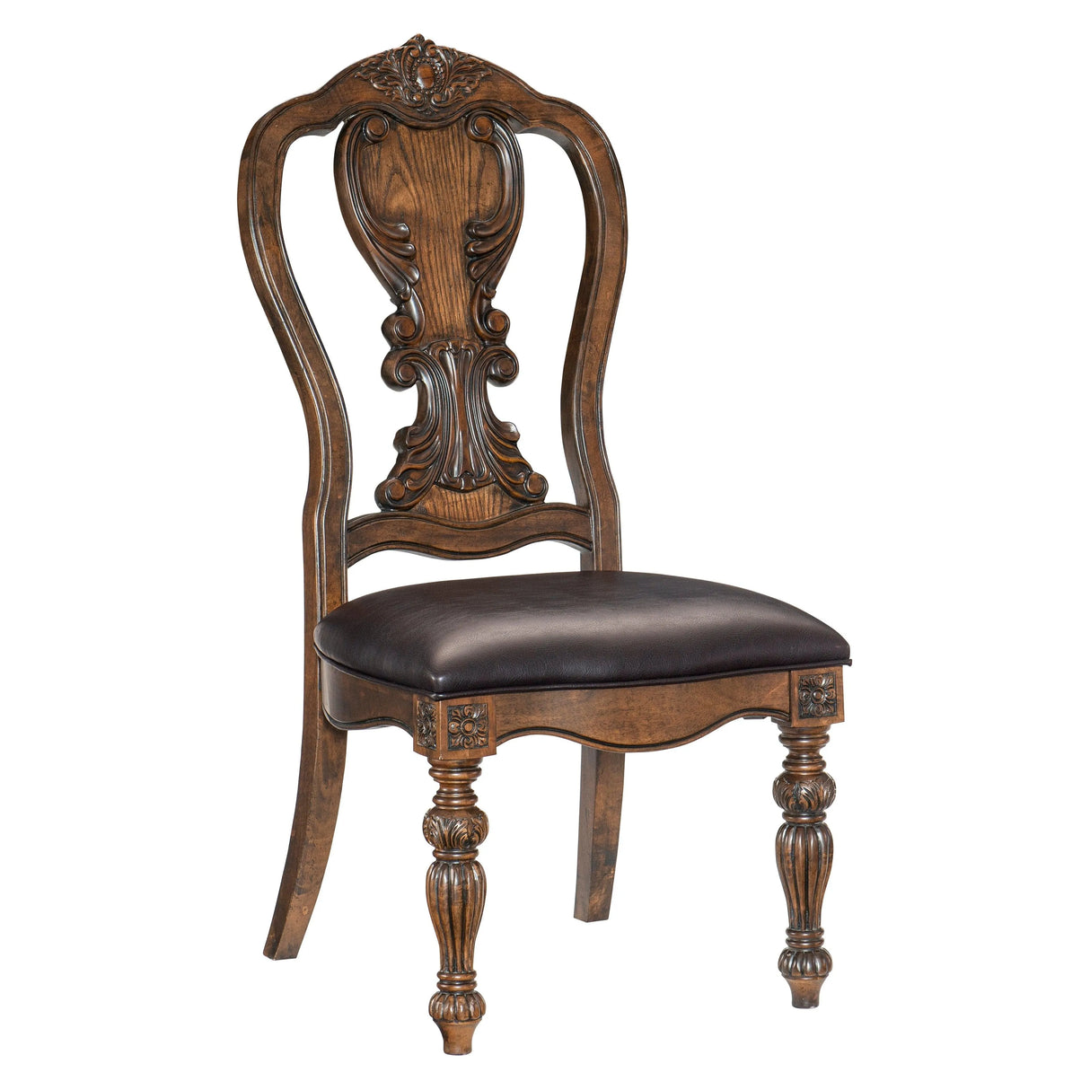 Bergen Dark Oak Side Chair, Set of 2 by Homelegance at Eve Furniture