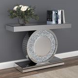 Bergenia Silver Rectangular Console Table