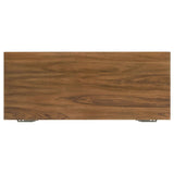 Berhalter Walnut Black 6-Drawer Double Pedestal File Computer Desk by Coaster at Eve Furniture