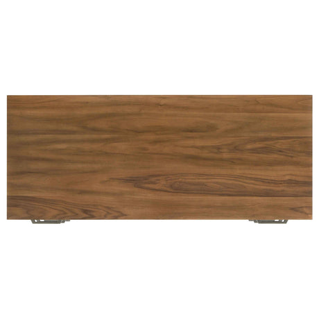 Berhalter Walnut Black 6-Drawer Double Pedestal File Computer Desk by Coaster at Eve Furniture