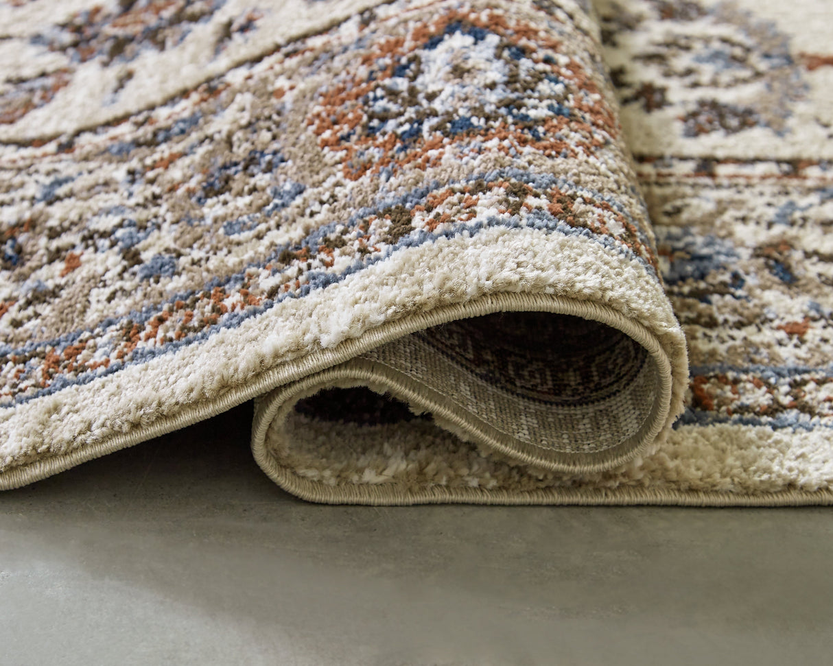 Beritham Blue/Brown/Beige Large Rug by Ashley at Eve Furniture