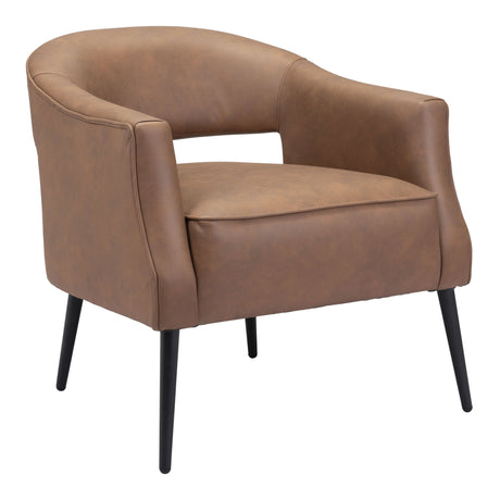 Berkeley Vintage Brown Accent Chair by Zuomod at Eve Furniture
